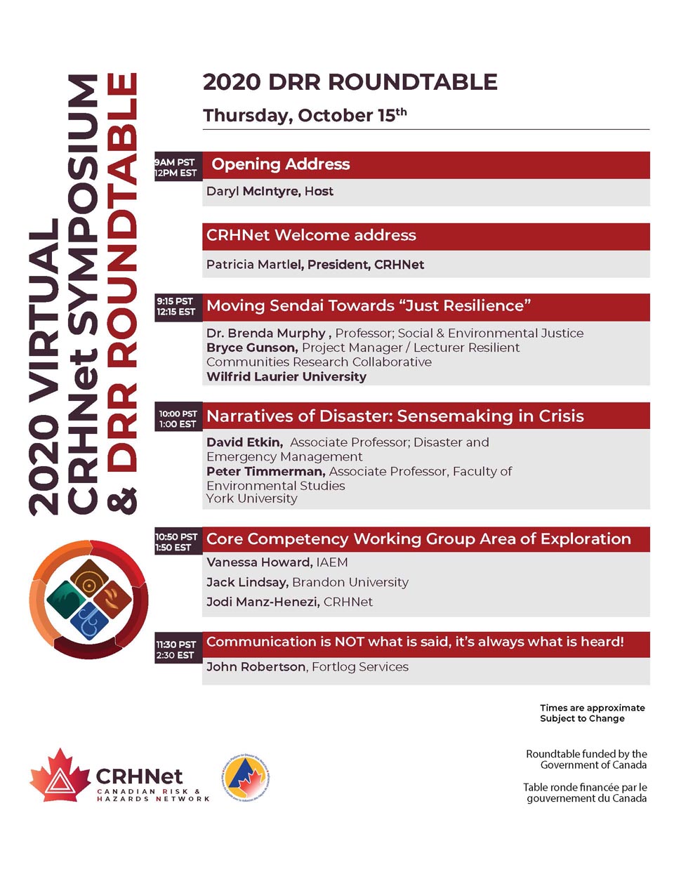 October 15, 2020 – Series Introduction and DRR Roundtable